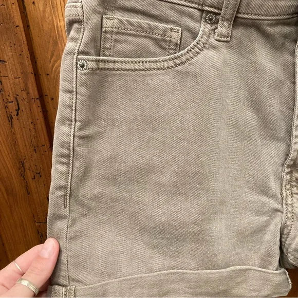 Taupe High Rise Shorts - Picture 5 of 8